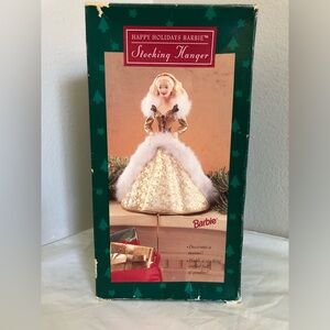 Barbie Festive Gold and White Stocking Hanger